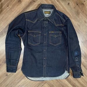 Iron Heart 12oz Selvedge Denim Western Shirt - Indigo